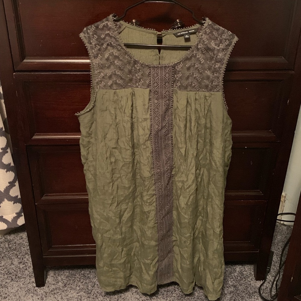 Olive green plus size dress